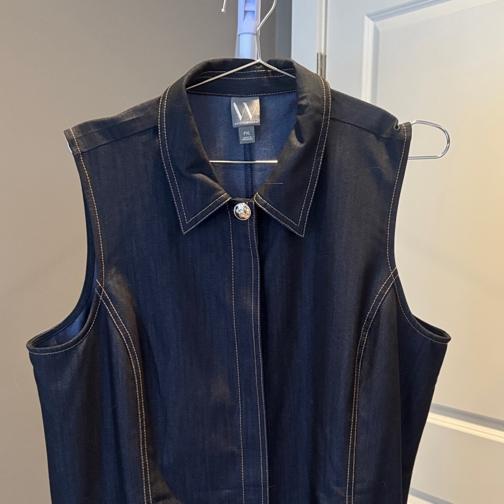 NWOT Worthington Sleeveless Denim Dress